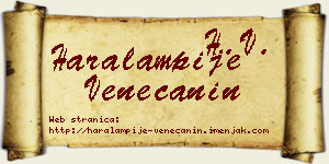 Haralampije Venečanin vizit kartica